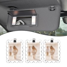 3 Pack Acrylic Photo Holders with Clips for Refrigerator and For car Sunshade