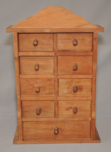 Miniature teak chest - miniature,