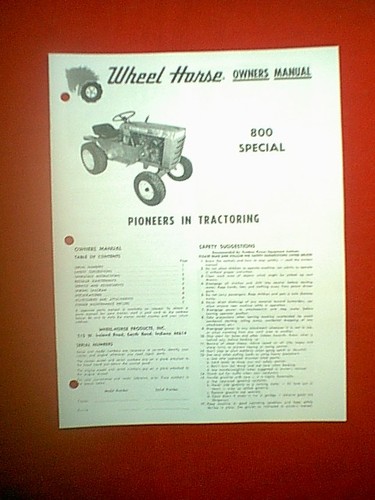 Wheel horse lawn tractor model - horse,