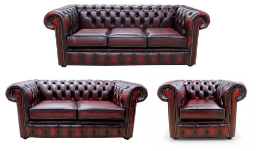 Chesterfield sofa suite - sofa,