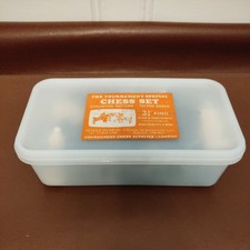 Vintage Tournament Special Chess Set Plastic Staunton Pattern 3 3/4” & Draughts