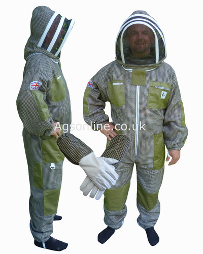 Bee suit and - gloves, ventilated
