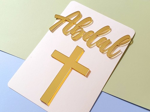 Personalised name and - personalised, cross