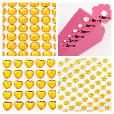 Diamante Rhinestone Gems Sheet Self Adhesive Flat Back Stick on Crystals Crafts