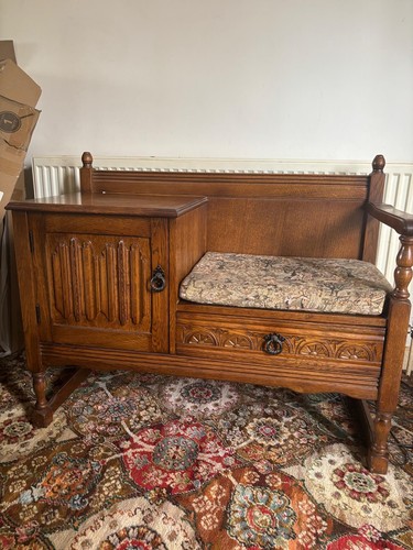 Vintage telephone table seat - vintage,