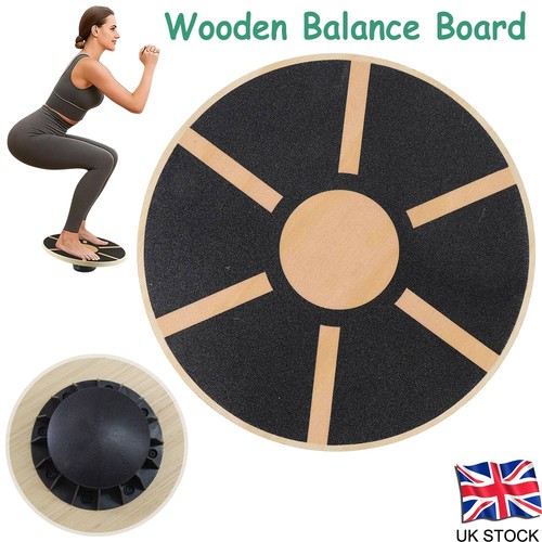 Non slip wooden wobble board - wooden,