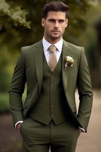 Pcs men suit olive - olive, green
