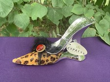 Cypress Just the Right Shoe Leopard WINE BOTTLE HOLDER Ruby Stone NEW ❤️sj8j2