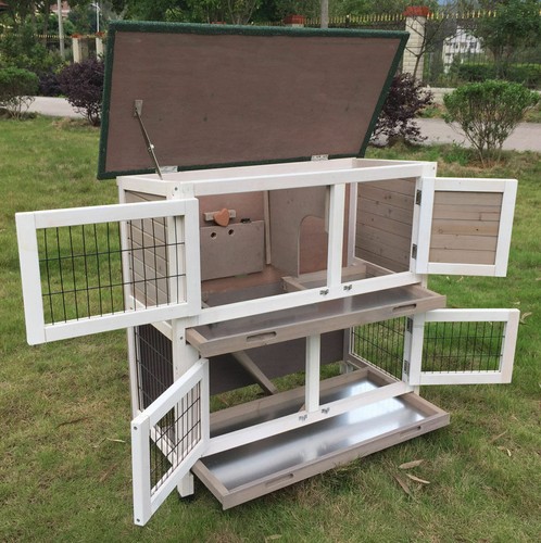 Grey rabbit hutch - grey, guinea