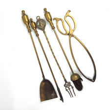 5pc VINTAGE HEAVY BRASS