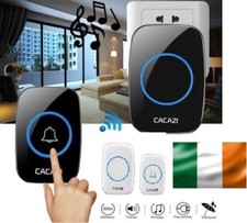 Wireless Door Cordless Wireless Bell Mains Plug In Portable 300M LED Chime
