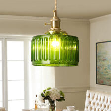 Vintage Green Glass Pendant Light Retro Chandelier Hanging Light Ceiling Lamp