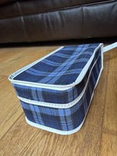 Blue White Tartan Bike Bag