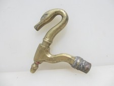 Small Victorian Brass Tap Garden Sink Basin Tank Old Antique French Swan Head
