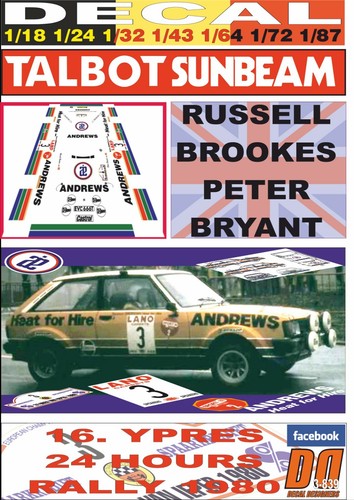 Decal talbot sunbeam lotus - decal,