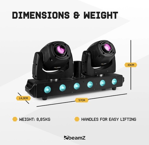 Beamz fuze twin moving - 2,