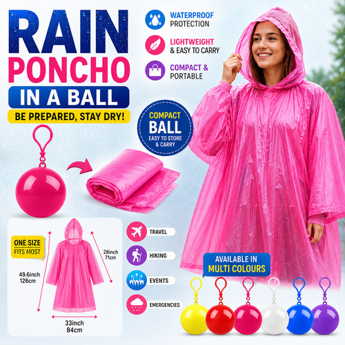Rain poncho ball easy - rain,
