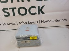 John Lewis Pale Blue Textured Weave Pencil Pleat Blackout Curtains W228 x D228cm