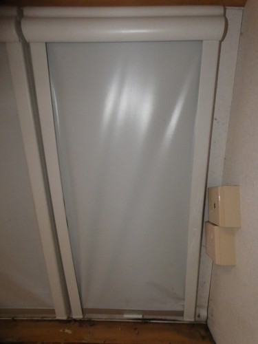 Caravan blind with insect