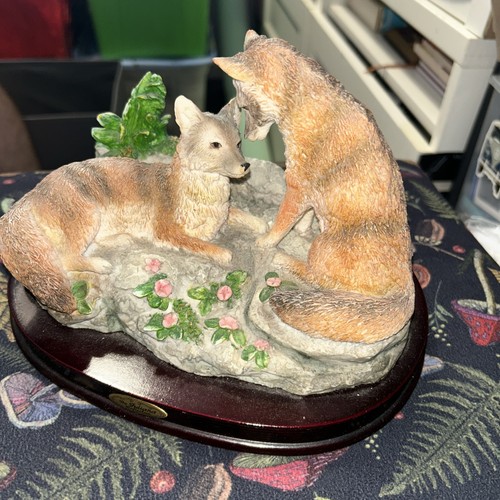 Vintage juliana foxes figurine - foxes,