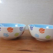 Whittard of Chelsea Spotted Cereal Bowl x2 6"