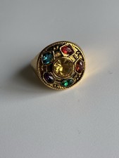 Thanos Infinity Stones Marvel Avengers Ring~Gold Tone With Six Stones