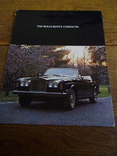 ROLLS ROYCE CORNICHE BROCHURE