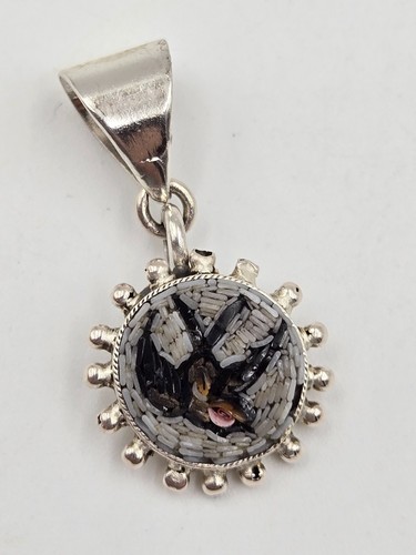 Micro mosaic bird pendant - micro,