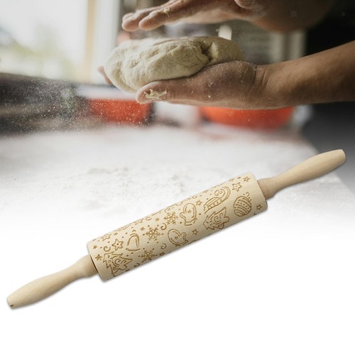 Wooden rolling pin with - wooden,