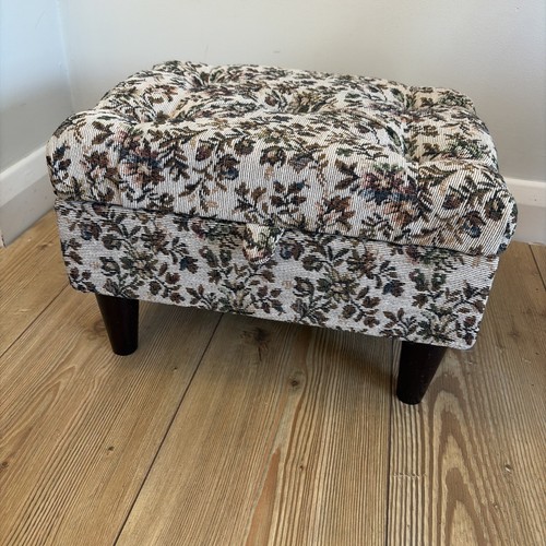 Vintage padded floral tapestry - floral,
