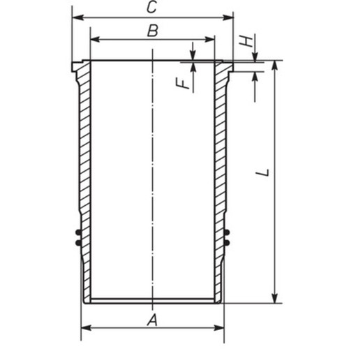 Cylinder liner fits man - cylinder,