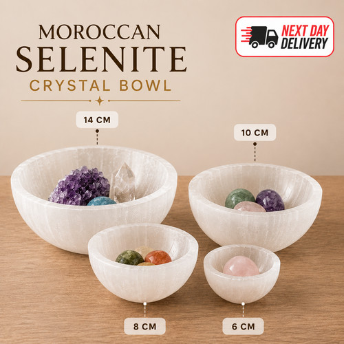 Selenite crystal charging bowl - selenite,