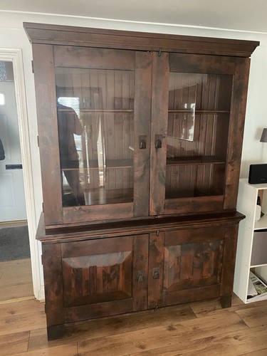 Large wooden display cabinet - large,