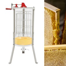 Manual Honey Extractor 2 Frame Beekeeping Clear Acrylic Spinner w/Tripod 