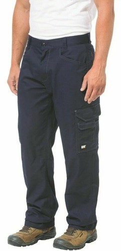 Cat work trousers leg navy - leg,
