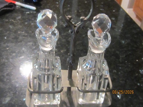Vintage crystal cruet set for - crystal,