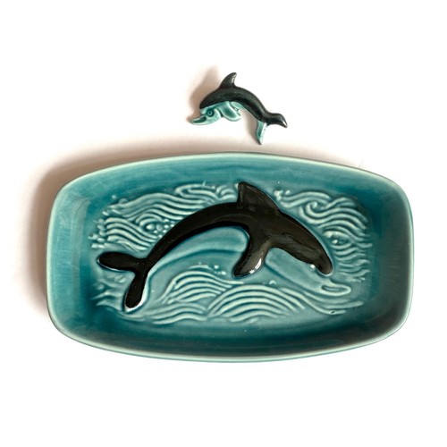 Poole pottery dolphin dish - poole,