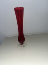 VINTAGE RUBY RED GLASS BUD
