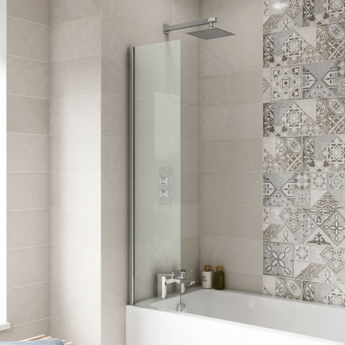 Small square fixed bath shower - small,