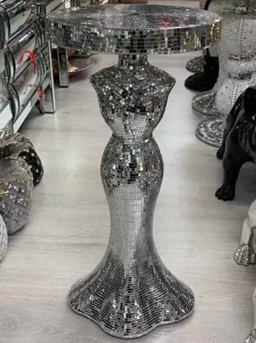 Silver lady full mirrored - mirrored, side