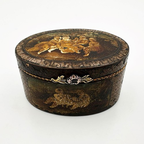 Rare oval lacquer gilt - rare,