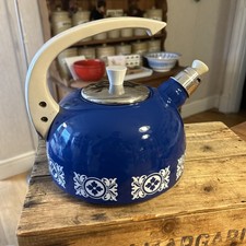 Vintage dark blue white - blue,