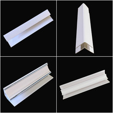 White 8mm Trims For Bathroom Wall Panels Shower Wall Ceiling Cladding PVC 2.6m