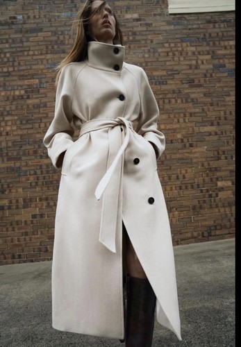 Zara long coat with - long, and