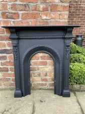 Beautiful  Restored Victorian Antique Cast Iron Fire Place Fireplace #8