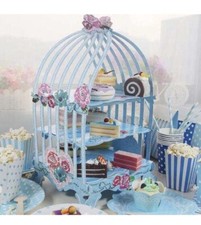 Blue Cupcake Stand Birdcage