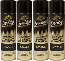 4 x Sovereign Savage Turbojet Air Sanitiser Car Home Office Freshener Spray
