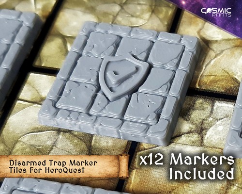 12x disarmed trap marker tiles - 12x,