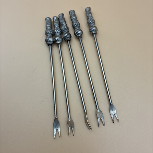 Vintage metal cocktail picks - metal,