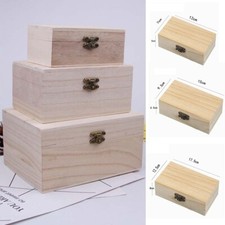 1/3X Wooden Box Plain Wood